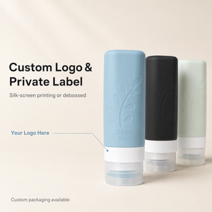 Wholesale 18 Piece Silicone <b>Travel</b> <b>Bottle</b> Accessories Set 90ml 60ml BPA Free Leak Proof Custom Logo Color Style Packaging - Product Image 3
