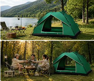 Tente de <span class=keywords><strong>camping</strong></span> familiale spacieuse et imperméable <span class=keywords><strong>pour</strong></span> les <span class=keywords><strong>vacances</strong></span> <span class=keywords><strong>en</strong></span> groupe avec fenêtres <span class=keywords><strong>en</strong></span> maille ventilées automatiquement, équipement de plein air - Product Image 6