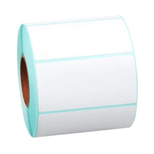 LTLL 80x40 Mm 1000 Sheets Custom Adhesive Stickers Roll Direct Thermal Labels Printer Barcode Shipping Labels Roll