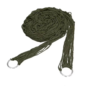 Hamac en corde de nylon pour dormir en plein air, filet portable pour le camping, le jardin, la plage, la cour, le voyage, lit suspendu, capacité de 150 kg - Product Image 4