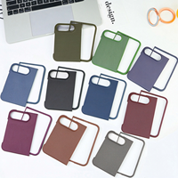 Coque de protection intégrale en tissu pour iPhone Duo avec protection d'objectif résistante à l'usure et verre frontal en tissu pour bureau