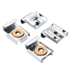 Stainless Steel 304 Iron <b>Mirror</b> Clip <b>Square</b> Stand Strong Easy Installation Black+Silver Modern Simple Bathroom Glass <b>Mirror</b> - Product Image 1