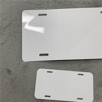 6 "X 12" Mini 3 "X 6" bricolage aluminium blanc simple face Pvc masqué métal moto Sublimation plaques d'immatriculation en aluminium