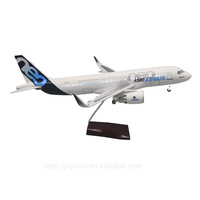 Nouveauté Cadeau Tendance : Maquette d'avion A320 Neo à l'échelle 1:100 (37 cm) avec roues