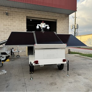 Remorque de vidéosurveillance solaire avec alimentation solaire et stockage cloud pour la surveillance extérieure - Product Image 2