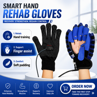 Gants de rééducation électriques certifiés CE ISO pour personnes âgées atteintes de paralysie ou d'AVC - Alimentation en plastique acrylique à brancher - Garantie 1 an