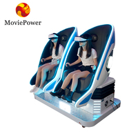 Mesin Hiburan Film VR Game 9D 2 Pemain Simulasi Roller Coaster Kursi Telur Simulator Bioskop Virtual 9D VR Arcade Game