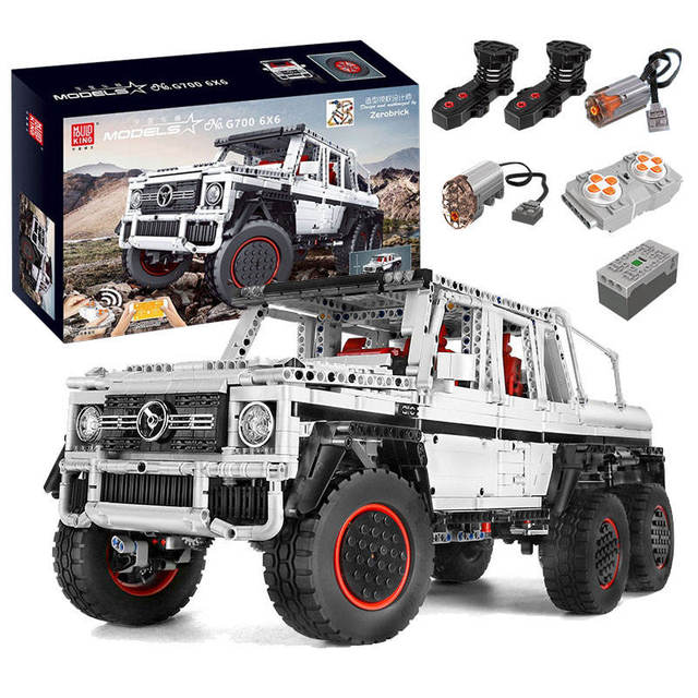 Mould King als 13061S G700 RC Off-road Electric Car APP Remote Control MOC 6x6 SUV Truck Model Building Blocks Se Car