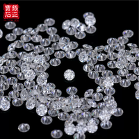 Moissanit 6A Kalite Yuvarlak Şekil D Renk Küçük Boy VVS Moissanit 0.7-3.0mm  Takı Yapımı İçin Gevşek Moissanit Taşı
