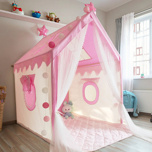 Tienda de juegos plegable para niños, forma de tipi de princesa, <span class=keywords><strong>castillo</strong></span> de juguete para dormitorio infantil, precio de fábrica - Product Image 5