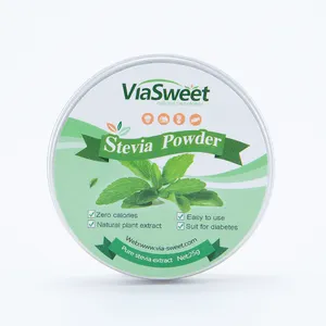 Doğal sıfır kalorili tatlandırıcı saf organik Stevia yaprak tozu 50g/kavanoz