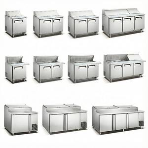 Réfrigérateur de comptoir compact à <span class=keywords><strong>2</strong></span> <span class=keywords><strong>portes</strong></span> <span class=keywords><strong>Saladette</strong></span> en acier inoxydable avec couvercle - Product Image 3