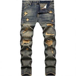 Pantalones de Hombre Lotfeel de Alta Calidad, Estilo Vintage, Corte Bootcut, Marca Privada, Ajuste Holgado, Denim Selvedge, Desgastados, con Botones, Cintura Alta - Product Image 3