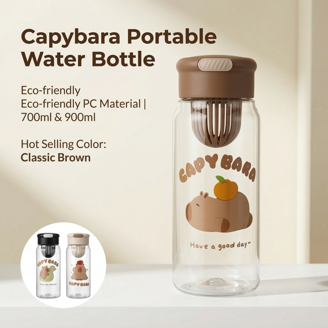 700ml Polycarbonate PC Water Bottle, Food Grade Leak-Proof Portable, Students Outdoor Activities Gym Camping Hiking Cycling