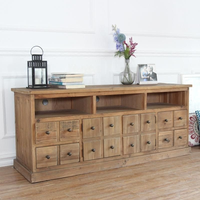 Commode en bois massif, armoire de luxe antique avec 4 tiroirs pour chambre et salle à manger