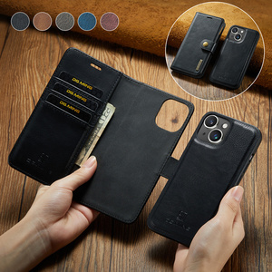 สำหรับ <span class=keywords><strong>iPhone</strong></span> 15 14 13 12 MINI 11 Pro SE <span class=keywords><strong>XS</strong></span> MAX 6 7 8 PLUS เคส DG Ming เคสโทรศัพท์แม่เหล็กแบบฝาพับสามารถถอดออกได้ทำจากหนัง - Product Image 1