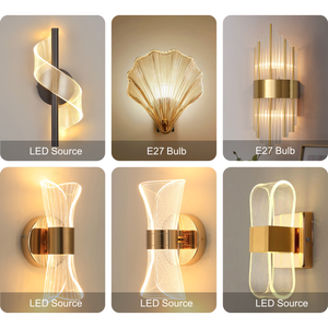 ברזל הוביל מלון קיר אור תפאורה אקרילי חדר שינה מנורת סלון מדרגות מסדרון ליד מיטת מנורת - Product Image 2