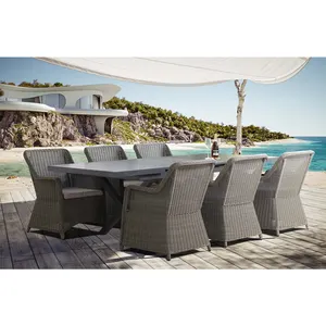 Set da pranzo espandibile in alluminio mobili da esterno tavolo pieghevole per hotel tavolo da pranzo e sedia da giardino estensibile