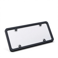 Support de plaque d'immatriculation de voiture en plastique incurvé étanche, norme américaine, avec cache, vente en gros, cadre de plaque d'immatriculation