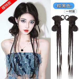 Otras extensiones de cabello trenzado, coleta larga de rastas, hechas a mano con hilo resistente al calor para Miss Style - Product Image 2
