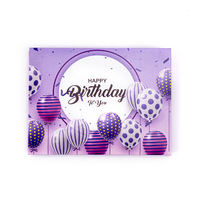 Carte 3D Pop Up Musicale Anniversaire Personnalisable avec Lumière LED Soufflable et Logo OEM pour Magasins de Cadeaux
