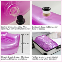 Canapé gonflable avec pompe intégrée, multifonctionnel, durable, pour l'extérieur, chaise gonflable individuelle auto-gonflante, canapé gonflable en PVC écologique