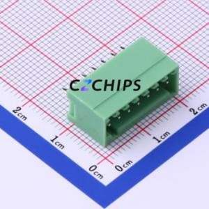 KF2EDGV-2.54-7P Plug-in Terminal Block Through hole,P=2.54mm Connector Board-to-Board / Socket - Closed 1x7P 2.54mm Green - Product Image 2