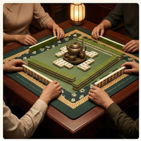Tapis de mahjong américain de luxe SPL, imprimé floral vert en rotin, couverture de table en caoutchouc antidérapante, insonorisante et imperméable