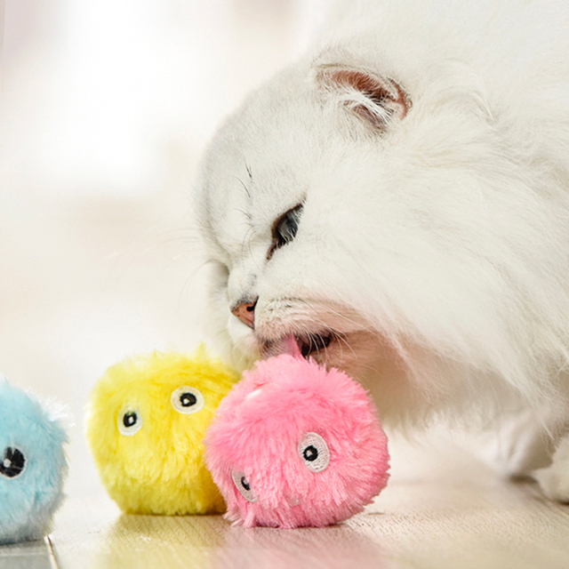 Wholesale Battery Plush EVA Interactive Cat Ball Toys