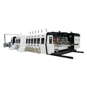 QH PACK corrugated cardboard carton high definition flexo printer slotter rotary die cutter with stacker machine