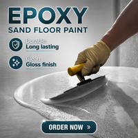 Peinture époxy pour sols en sable, décoration intérieure, couleur personnalisée, effet marbre, rénovation de maison, surface en béton, double composant, application au pinceau