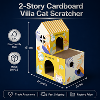 Griffoir pour chat en carton ondulé, design fromage, maison pour chat, double couche, antidérapant, écologique, vente en gros, mobilier pour chat d'intérieur