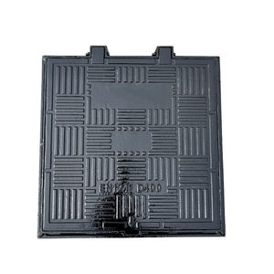 프리미엄 중국 제조업체 로고 힌지 스퀘어 타입 주철 맨홀 커버 내구성 헤비 듀티 다양한 크기 - Product Image 4