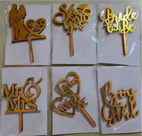 Maßgefertigte 10 Stück/Beutel Acryl Umweltfreundlicher 'God Bless My Baptism' Tortenaufsatz Religiöses Themen-Party Tortendekorationszubehör