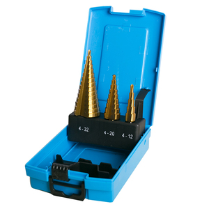Juego de brocas escalonadas HSS FIXTEC de 3 piezas con vástago hexagonal métrico para metal FSDK-3 - Product Image 1
