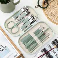 Ensemble de coupe-ongles de luxe 14 pièces en acier au carbone, outils de manucure portables durables, option de logo personnalisé, boîte en plastique, pour femmes