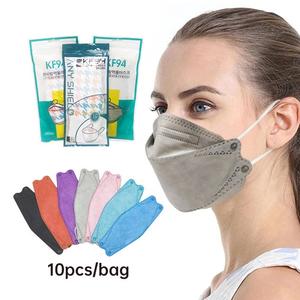 Blau-weiße Einweg-Kf94-Maske aus Vliesstoff, koreanische Kf94-Gesichtsmaske, 4-lagige Vliesmaske in Fischform - Product Image 1