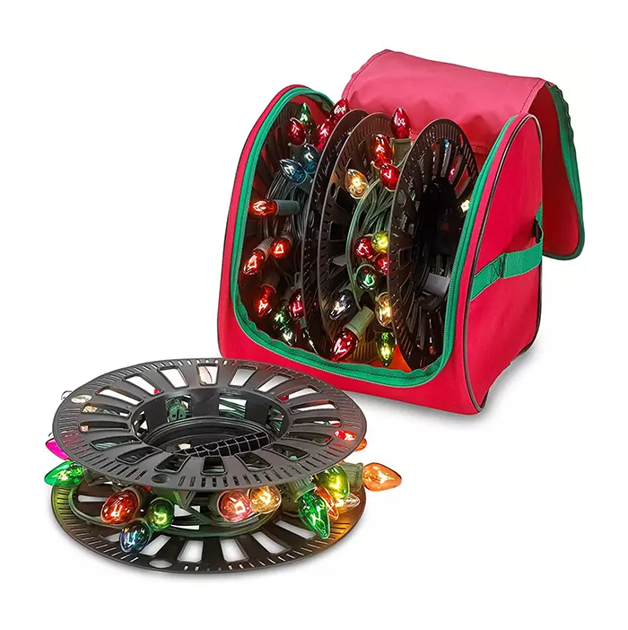 Premium Christmas light decoration storage bag tree bulbs extension cords organizer bag