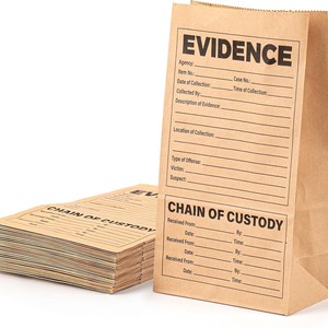 Bolsas rectangulares impresas para almacenamiento de pruebas en la escena del crimen, cadena de custodia - Product Image 1