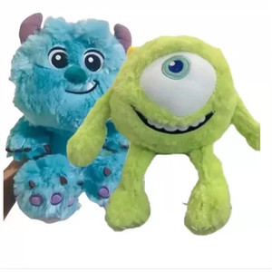 JL 2026 Peluche de monstruo de ojos grandes con pelo azul, personaje <span class=keywords><strong>Sullivan</strong></span>, cuerpo azul, almohada de peluche, muñeco personalizado, regalo, algodón PP - Product Image 5