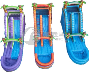 Alliance <span class=keywords><strong>The</strong></span> New Blue Marble Palm Tree Toboganes acuáticos Patio trasero Tobogán de agua inflable con piscina para salpicaduras - Product Image 6