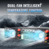Amplificador Digital Profesional de 4 Canales DSP, 4x1000W a 8 Ohmios, 4x1600W a 4 Ohmios, Amplificadores de Alta Potencia Estables con Pantalla de Software