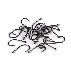 Anzuelos de <span class=keywords><strong>Ninfa</strong></span> para atar moscas sin púas de acero de alto carbono, anzuelos de pesca de trucha secos y húmedos para técnica de señuelo, pesca con mosca - Product Image 6