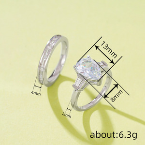 Set di Anelli a Goccia per Coppie, Elegante e Minimalista, Gioielli da Matrimonio e Festa, Regalo per Donne - Product Image 4