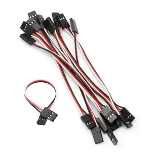 Kabel ekstensi Servo 100/150/200/300mm kabel kawat timbal pria KE pria untuk JR Plug pesawat Servo mainan truk mobil Quadcopter