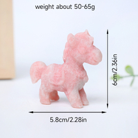 Vente en gros de statues de chevaux sculptées en cristal naturel coloré, figurines de chevaux en pierres précieuses pour cadeau