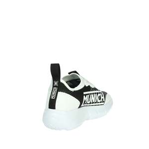 Zapatillas sin cordones para niños Munich, blancas y negras, talla 29, de lona, modernas. - Product Image 3