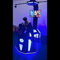Jeu de tir en réalité virtuelle 9D, simulateur Gatling, ensemble de plateforme PC en plastique et métal pour intérieur, casque VR DP E3, certifié CE, 7x24