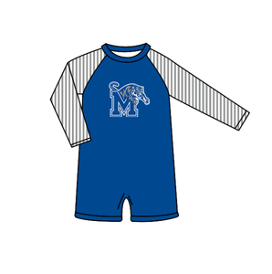 Completo Set Costumi da Bagno Personalizzati per Fratelli e Sorelle <span class=keywords><strong>Blu</strong></span> per Neonati e Bambini: Costume Intero con Pantaloncini da Nuoto - Product Image 6