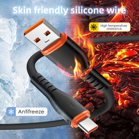 Câble USB Type-C vers Type-C de qualité supérieure, 4,5 m, en silicone lisse, haute élasticité 6A, multifonction, charge rapide, fabriqué au Pakistan